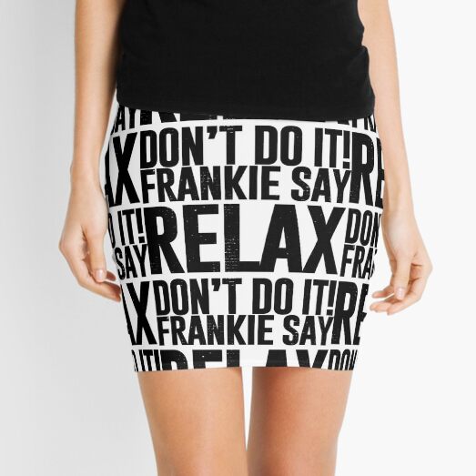 Frankie Say Relax (distressed design) Mini Skirt
