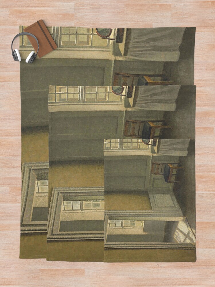 Imagen 5 de 6, Manta con la obra HD. Bedroom strandgade, by Vilhelm Hammershøi, diseñada y vendida por TURKOLAND.