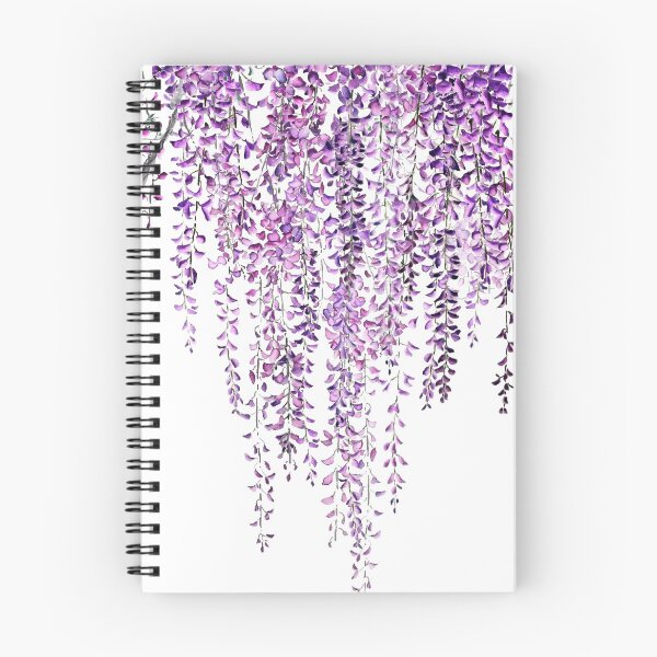 Item preview, hand painted purple wisteria  in bloom  designed and sold by ColorandColor.