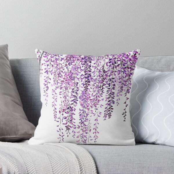 Item preview, hand painted purple wisteria  in bloom  designed and sold by ColorandColor.