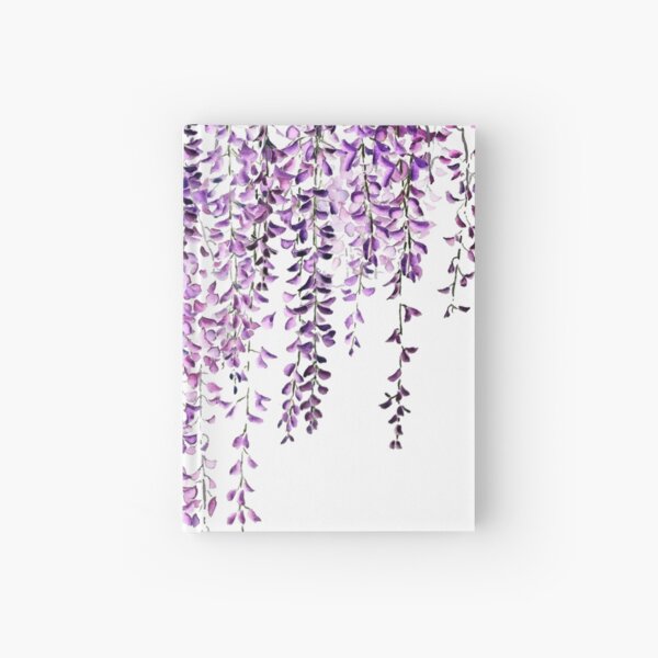 purple wisteria in bloom Hardcover Journal