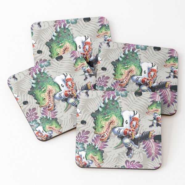 Item preview, T Rex Hockey Hawaiian Floral Pattern LT designed and sold by MudgeStudios.