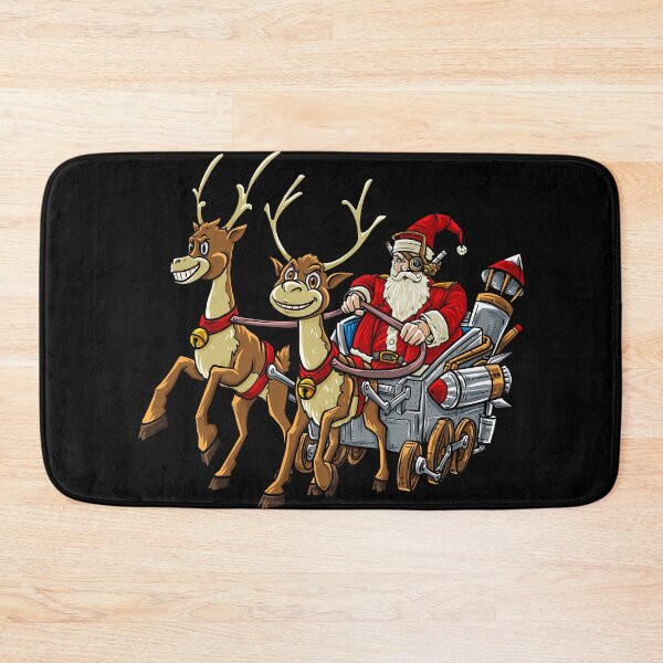 Item preview, Steampunk Santa Claus Father Christmas Sleigh and Reindeers designed and sold by Maljonic.