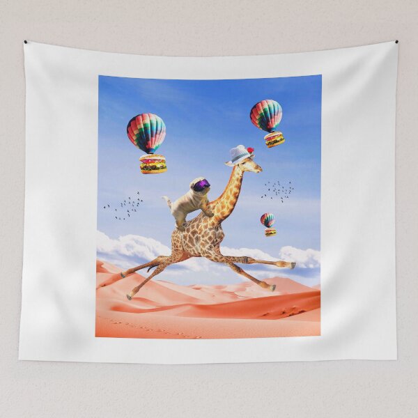 Item preview, Cute Dog Giraffe - Dog Riding Flying Giraffe designed and sold by SkylerJHill.