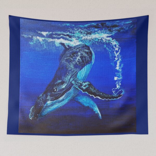 Item preview, Whale making a U-Turn designed and sold by WatersEdgeGal.