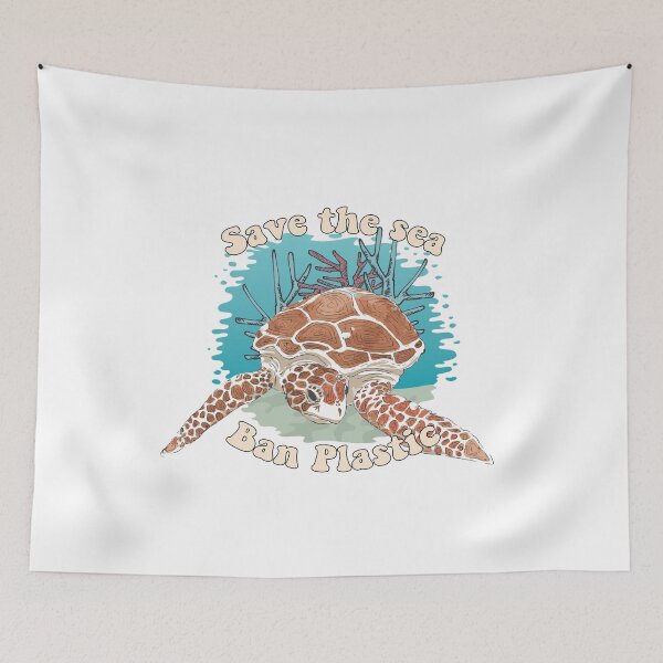 Item preview, Save the Sea Anti Plastic Cartoon Art designed and sold by MrEddie10.