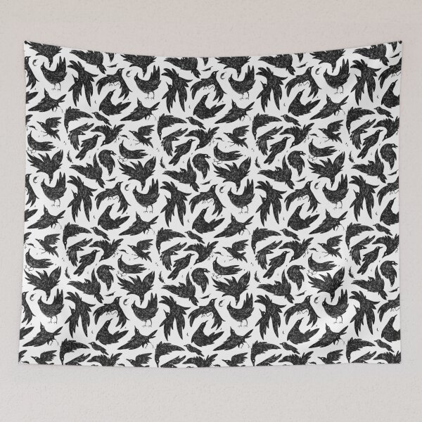 Item preview, Crow Illustration pattern designed and sold by exeivier.
