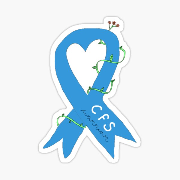 Chronic fatigue syndrome ribbon Sticker