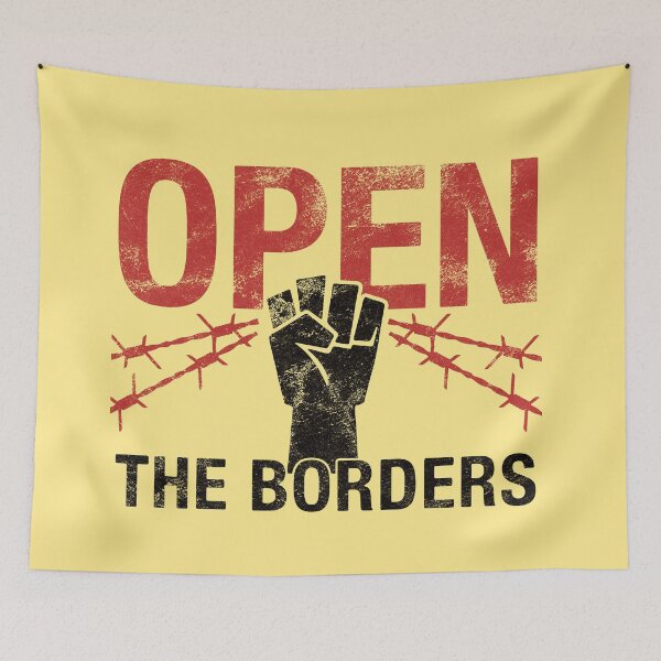Item preview, Opens the borders - Refugees Welcome! designed and sold by RAWWR.