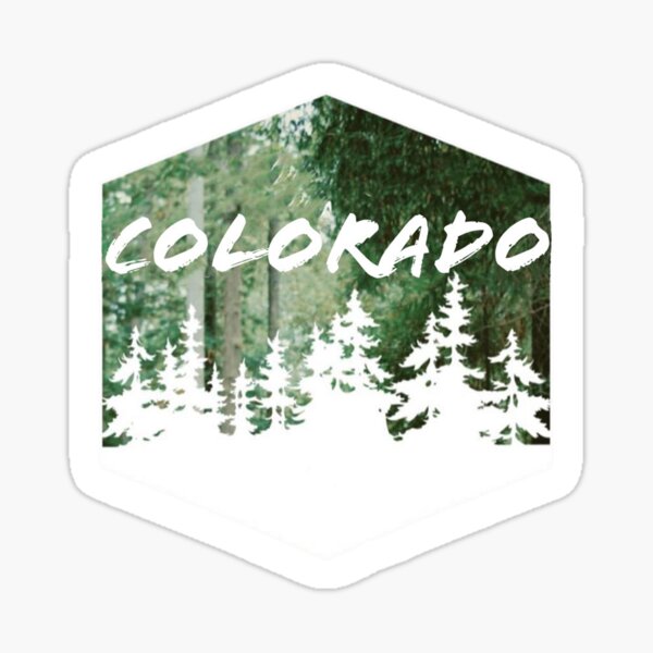 Colorado Rocky Mountains, Pine Trees Sticker