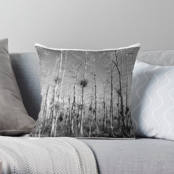 Looking Up The Trees Towards The Sky Throw Pillow