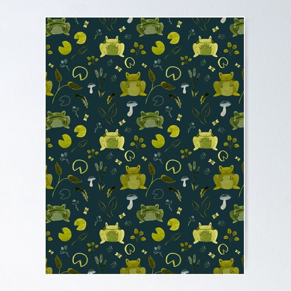 Item preview, Frog Friend Pattern designed and sold by lionsandroses.