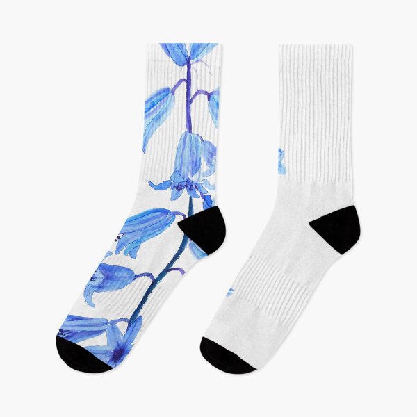 Item preview, hand painted Botanical bluebells flower watercolor designed and sold by ColorandColor.