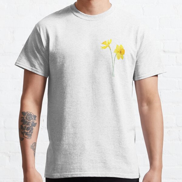 yellow daffodils watercolor painting Classic T-Shirt