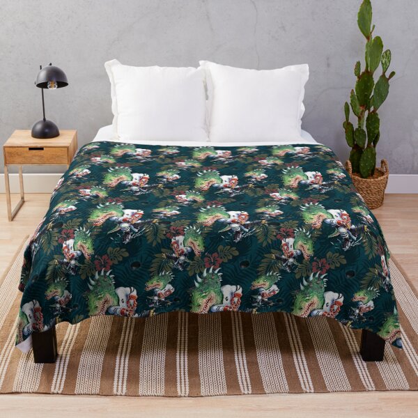 Item preview, T Rex Hockey Hawaiian Floral Pattern DK designed and sold by MudgeStudios.