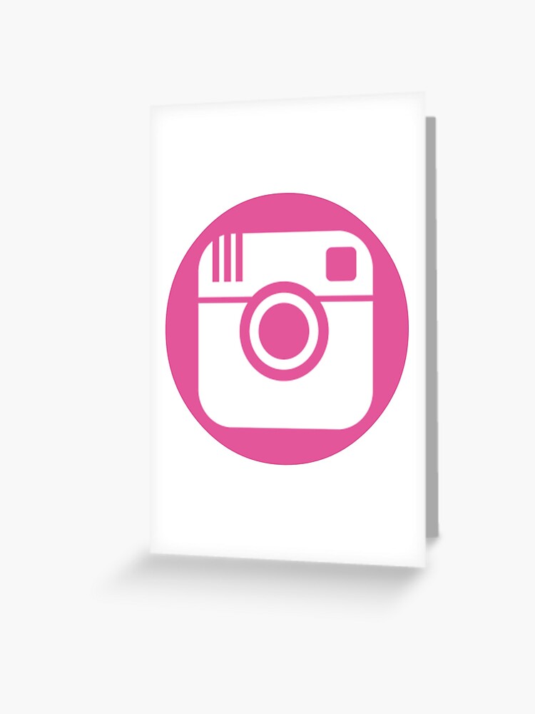 Instagram Logo Pink Greeting Card By Girlyart Redbubble