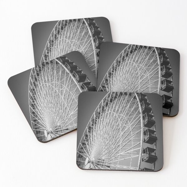 Item preview, Chicago Navy Pier Ferris Wheel in Black and White designed and sold by PaulVelgos.