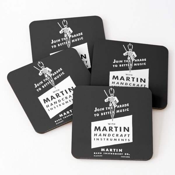 Item preview, Join the Parade to Better Music with Martin Handcraft Instruments (White Version) | Vintage Logo designed and sold by amwoodandco.