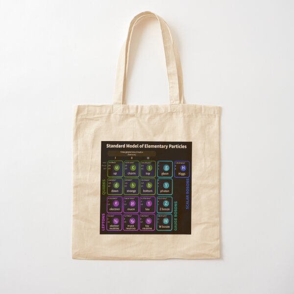 Standard Model Of Elementary Particles #Quarks #Leptons #GaugeBosons #ScalarBosons Bosons Cotton Tote Bag