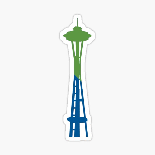 Item preview, Space Needle Green/Blue Slash designed and sold by samvschantz.