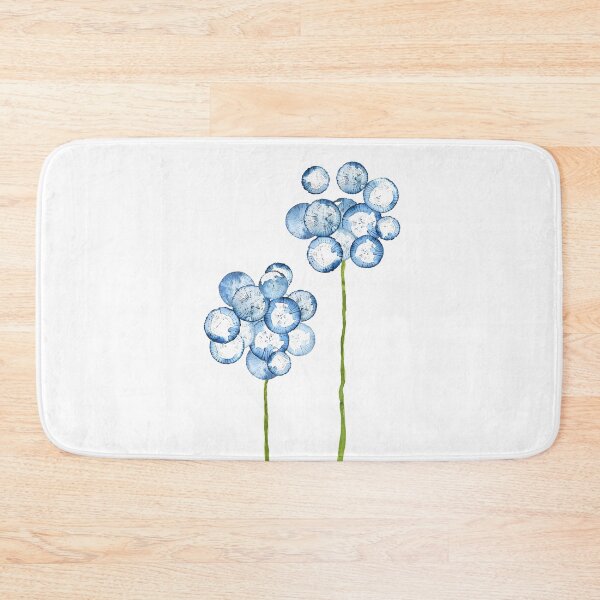 Item preview, hand painted 2 abstract indigo dandelions  designed and sold by ColorandColor.