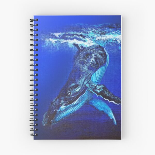 Item preview, Whale making a U-Turn in the deep blue sea designed and sold by WatersEdgeGal.