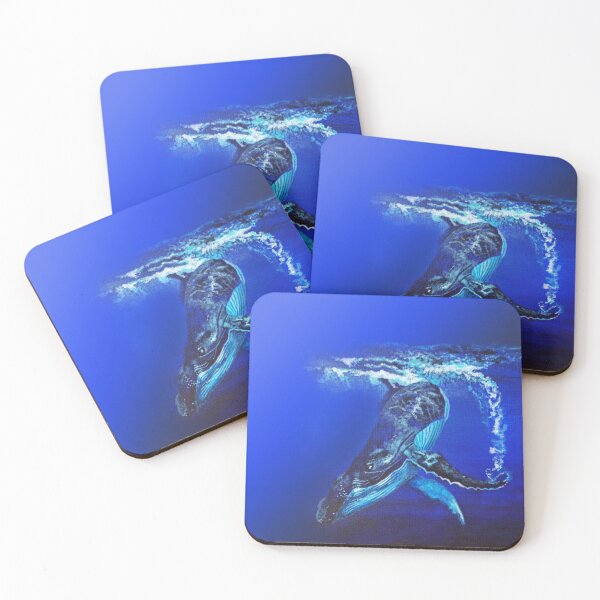 Item preview, Whale making a U-Turn in the deep blue sea designed and sold by WatersEdgeGal.