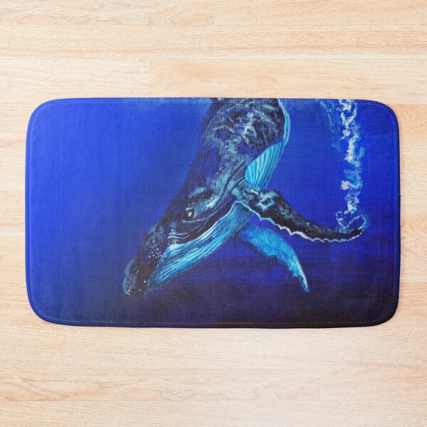 Item preview, Whale making a U-Turn in the deep blue sea designed and sold by WatersEdgeGal.