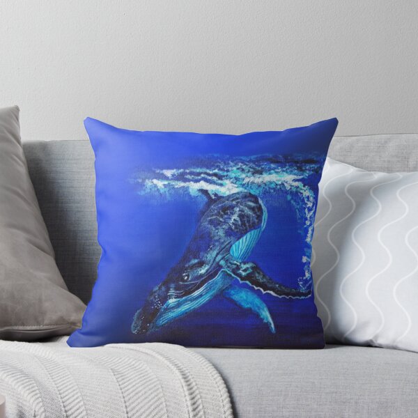Item preview, Whale making a U-Turn in the deep blue sea designed and sold by WatersEdgeGal.