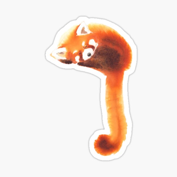 Red Panda Sleeping Sticker
