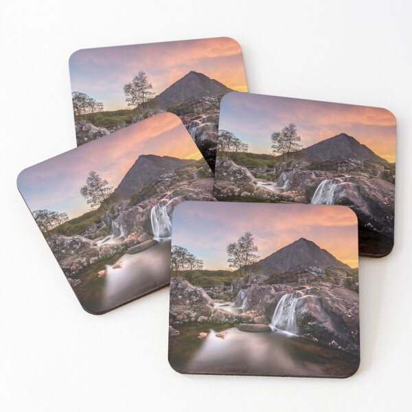 Item preview, Etive Mòr Waterfall sunset, Glencoe, Scotland designed and sold by James Stone Photography.