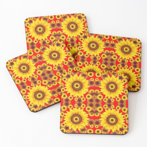 Item preview,  CONTEMPORARY  ART YELLOW  SUNFLOWER RED  PATTERNS, designed and sold by sharlesart.