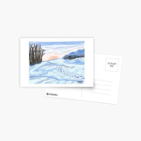 Inktober 2019 #11: Snow Postcard