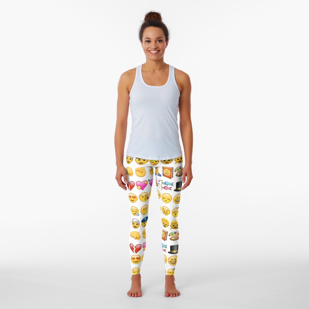 Emoji Print Leggings for Sale by brzt