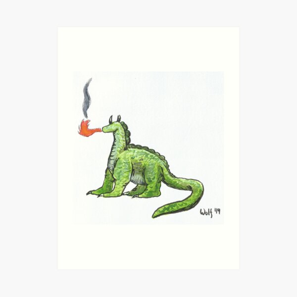 Inktober 2019 #12: Dragon Art Print