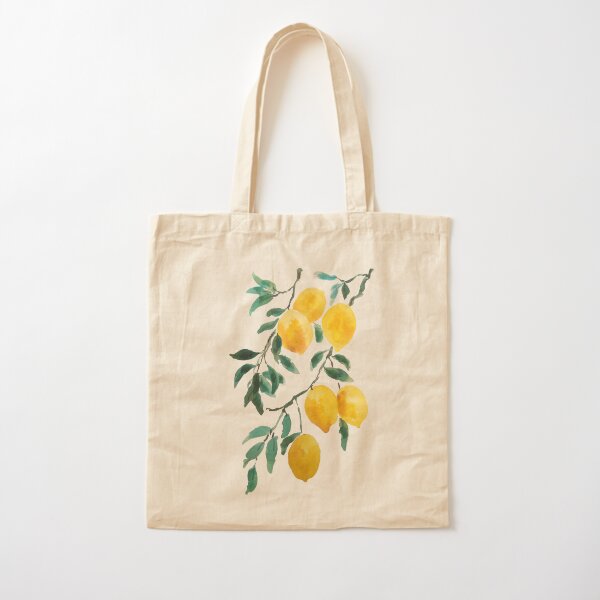 Cotton tote bag with fruits and veggie print | Valexico | Online Store