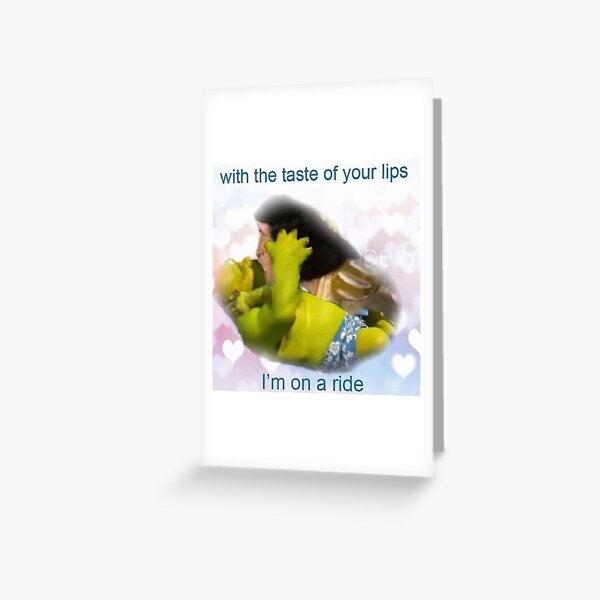 "shrek and lord farquad kiss kiss" Greeting Card for Sale by