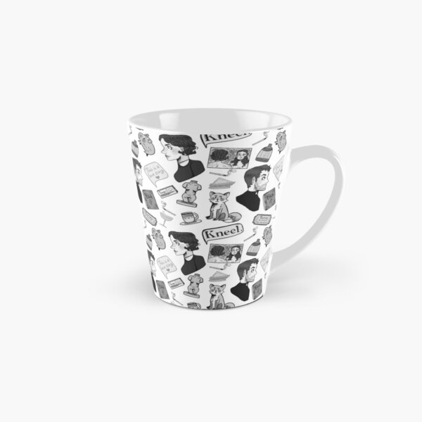 Vista previa del artículo con la obra «Fleabag (Pheobe Waller Bridge) + Hot Priest Surface Design Repeat Pattern (Versión en blanco y negro)», diseñado y vendido por misnamedplants.