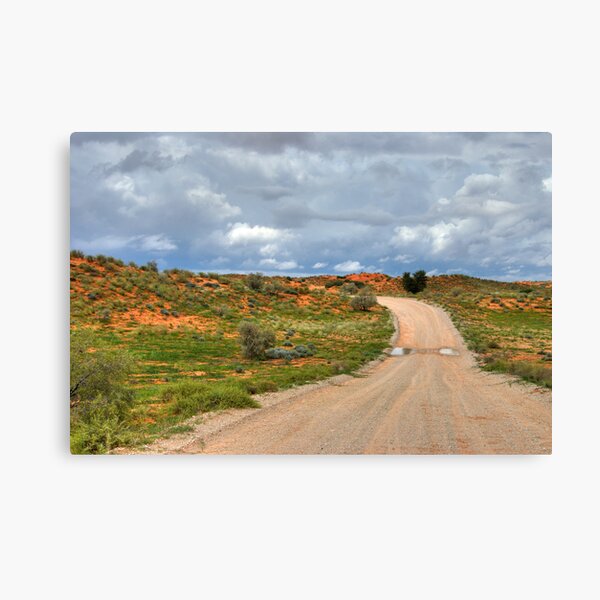 Kalahari dirt road after the storm. Canvas Print