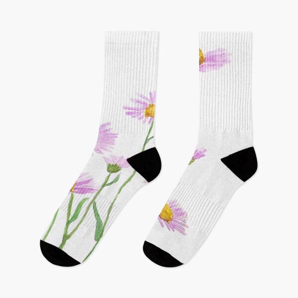 Item preview, hand painted little purple daisy watercolor  designed and sold by ColorandColor.