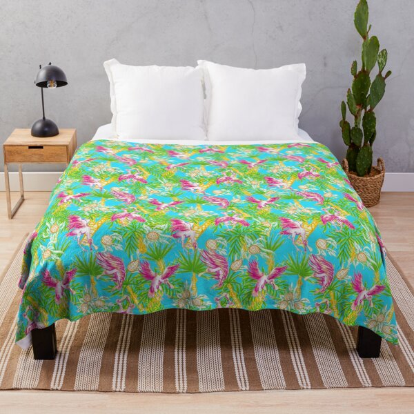 Item preview, Tropical Spoonbills :: Pineapples and Palm Tree Lilly Pulitzer Inspired :: I love when you ruffle my feathers designed and sold by tinaschofield.