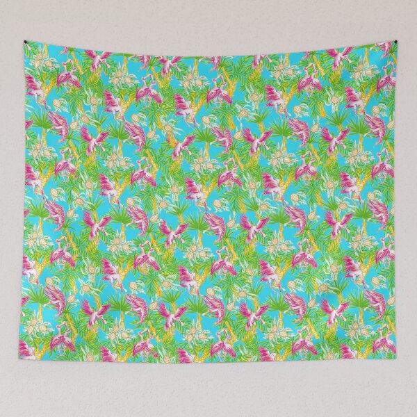 Item preview, Tropical Spoonbills :: Pineapples and Palm Tree Lilly Pulitzer Inspired :: I love when you ruffle my feathers  designed and sold by tinaschofield.