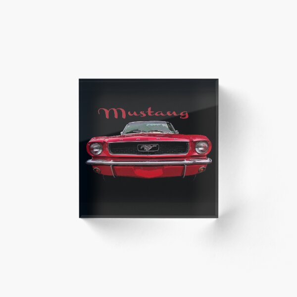Little Red Mustang Acrylic Block