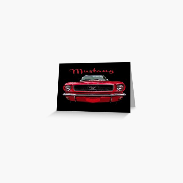 Little Red Mustang Greeting Card
