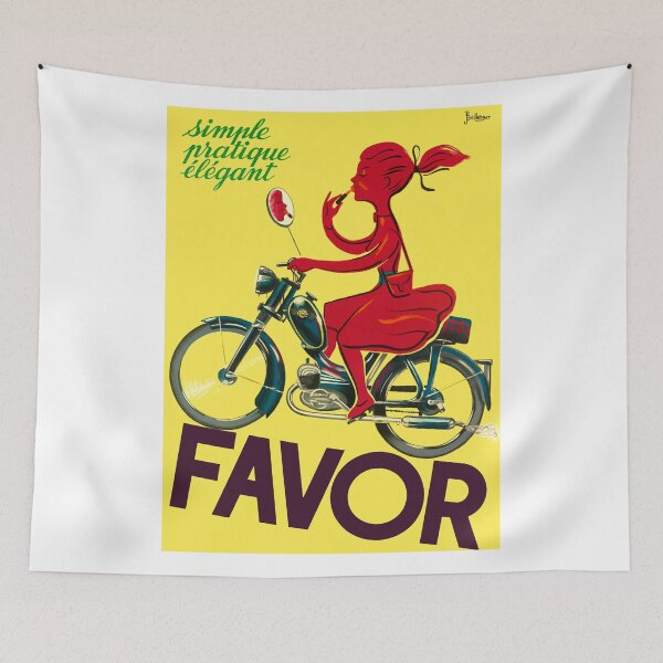 Item preview, France 1937 Favor Motorcycles Advertising Poster designed and sold by retrographics.