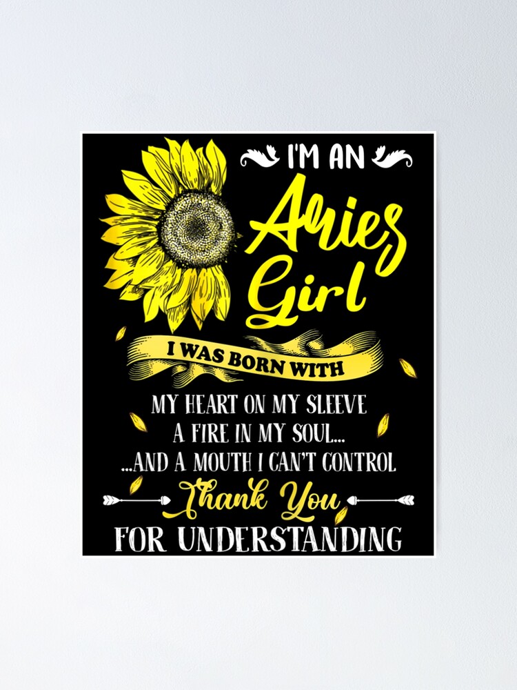 I'm An Aries Girl Sunflower Birthday Gift T-Shirt I'm An Aries Girl Sunflower Birthday Gift T-Shirt