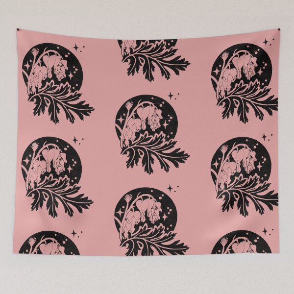 Item preview, Black & White Pacific Bleeding Hearts designed and sold by Dominique Whitney.