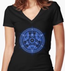 Human Transmutation Circle Women's Fitted V-Neck T-Shirt