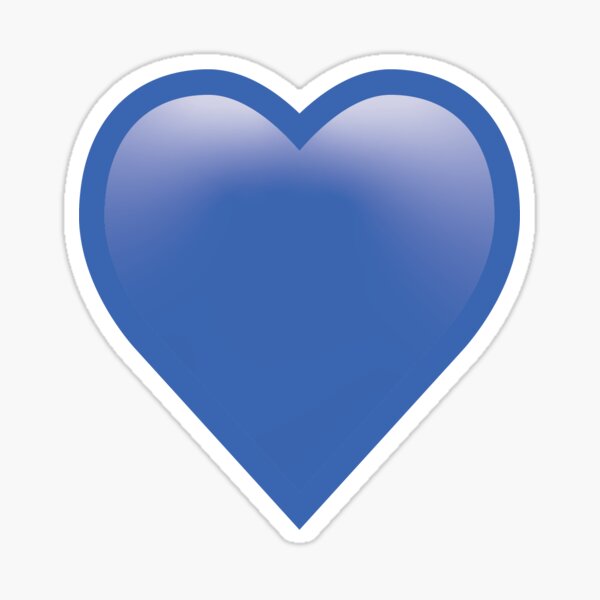 Sticker Blaues Herz Emoji Redbubble
