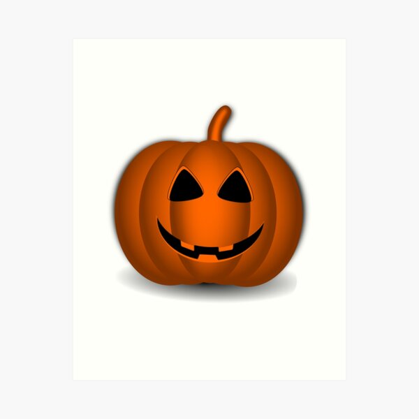 Pumpkin Halloween #halloween #pumpkin #orange #autumn #holiday #isolated #lantern #october #evil #face #jackolantern #horror #scary #jack #decoration #spooky #3d #illustration #season #smile #black Art Print